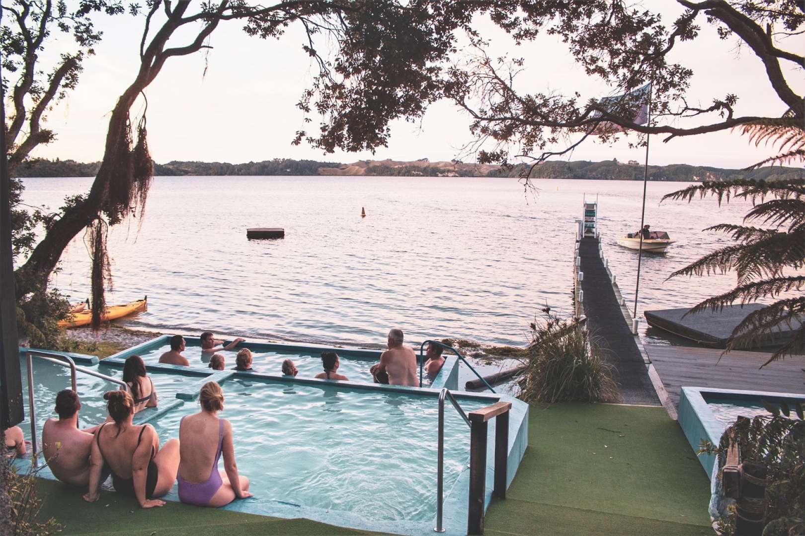 Relax in the Manupirua Hot Pools